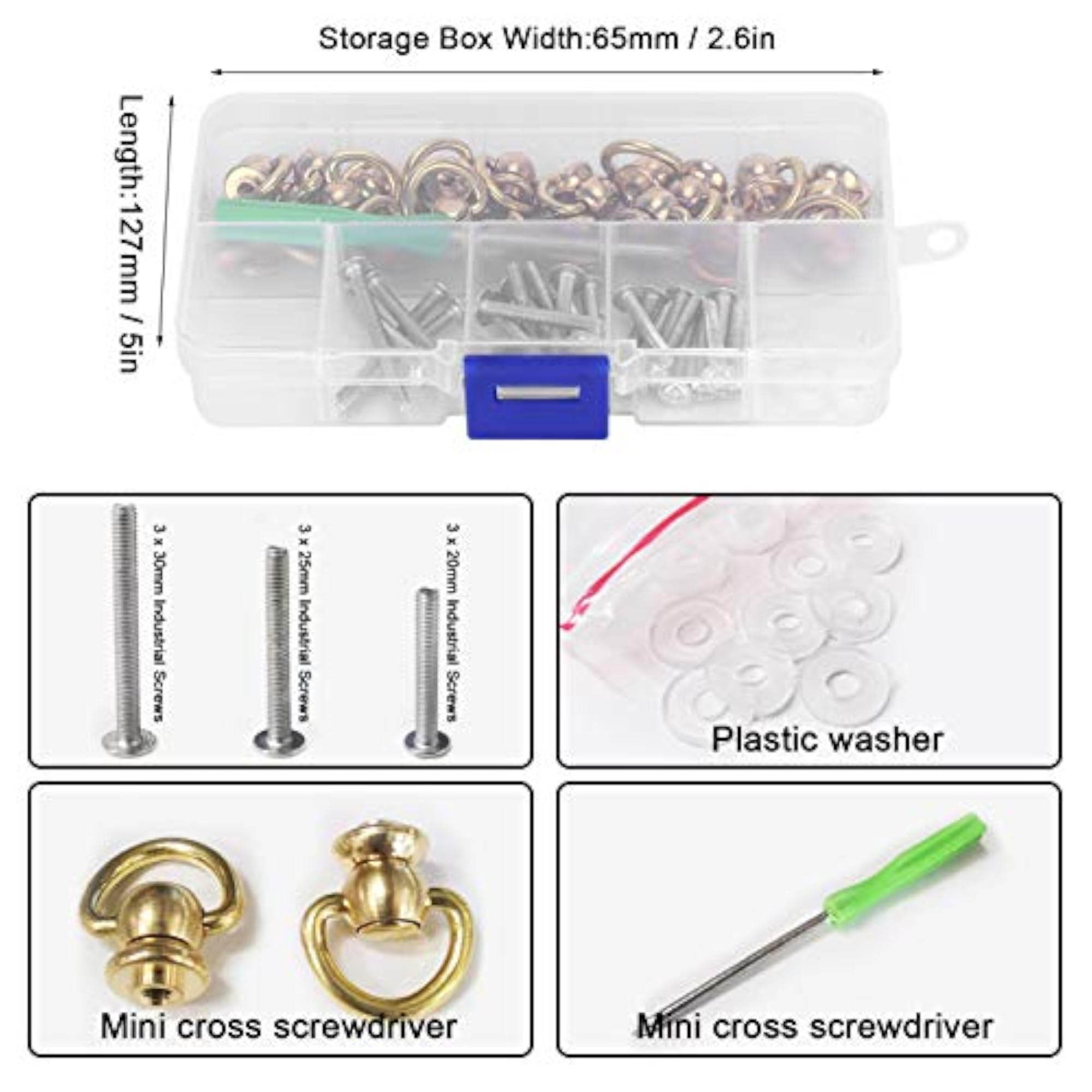 Jewellery Making Supplies Rotating Ball Stud Button D Ring Rivets